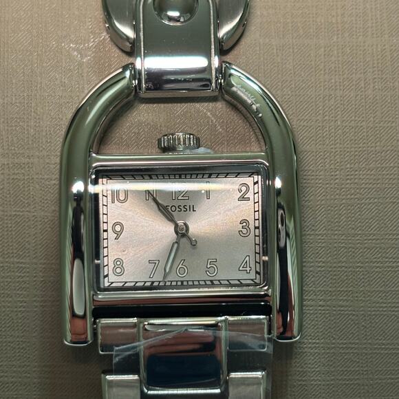 Fossil Harwell ES5326 Womens Quartz Watch 28mm Rectangular Bracelet Silver Dial - Picture 13 of 14